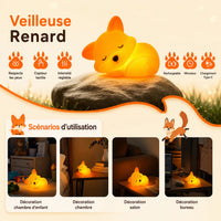 Veilleuse Renard en Silicone