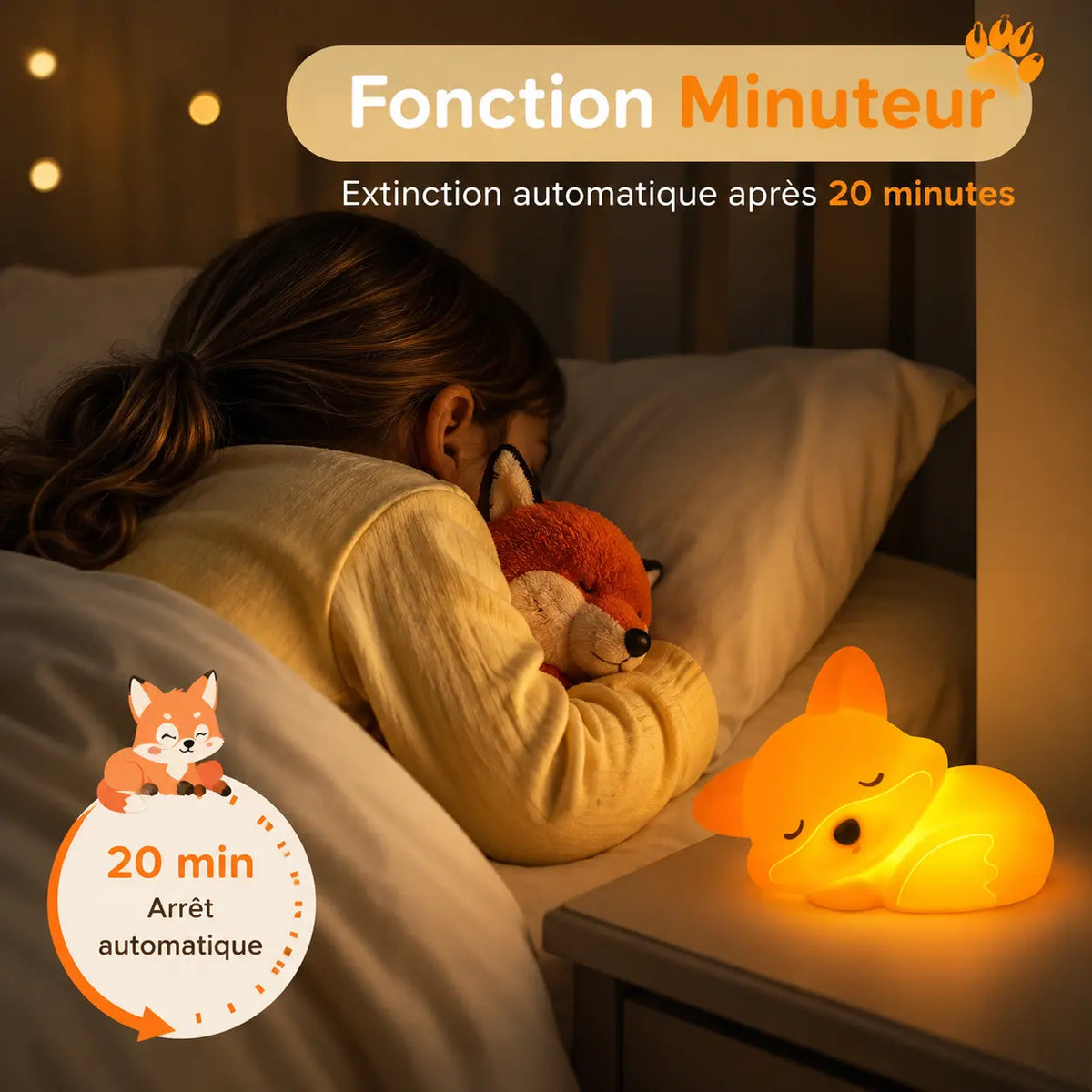 Veilleuse Renard en Silicone