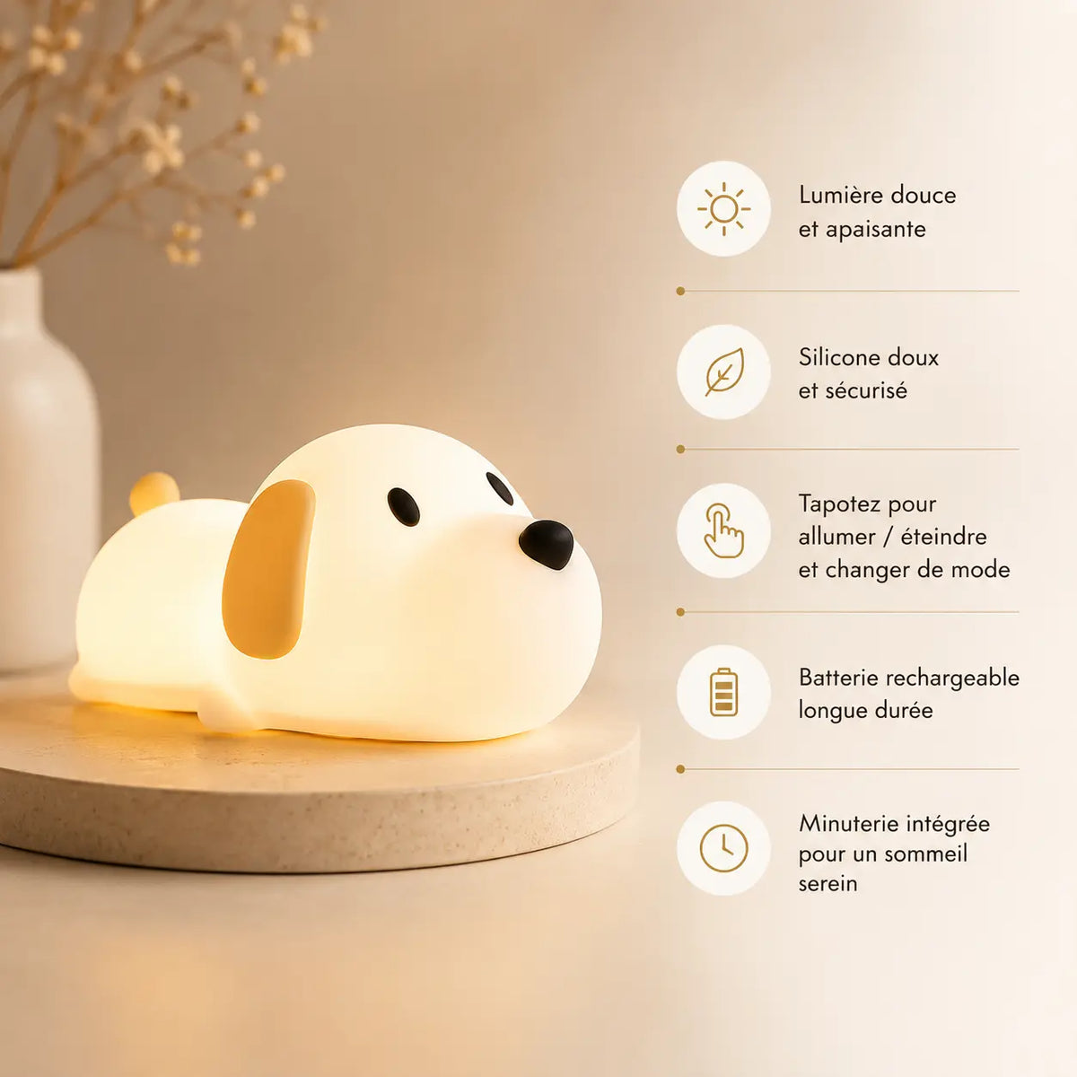 Veilleuse Chien en Silicone