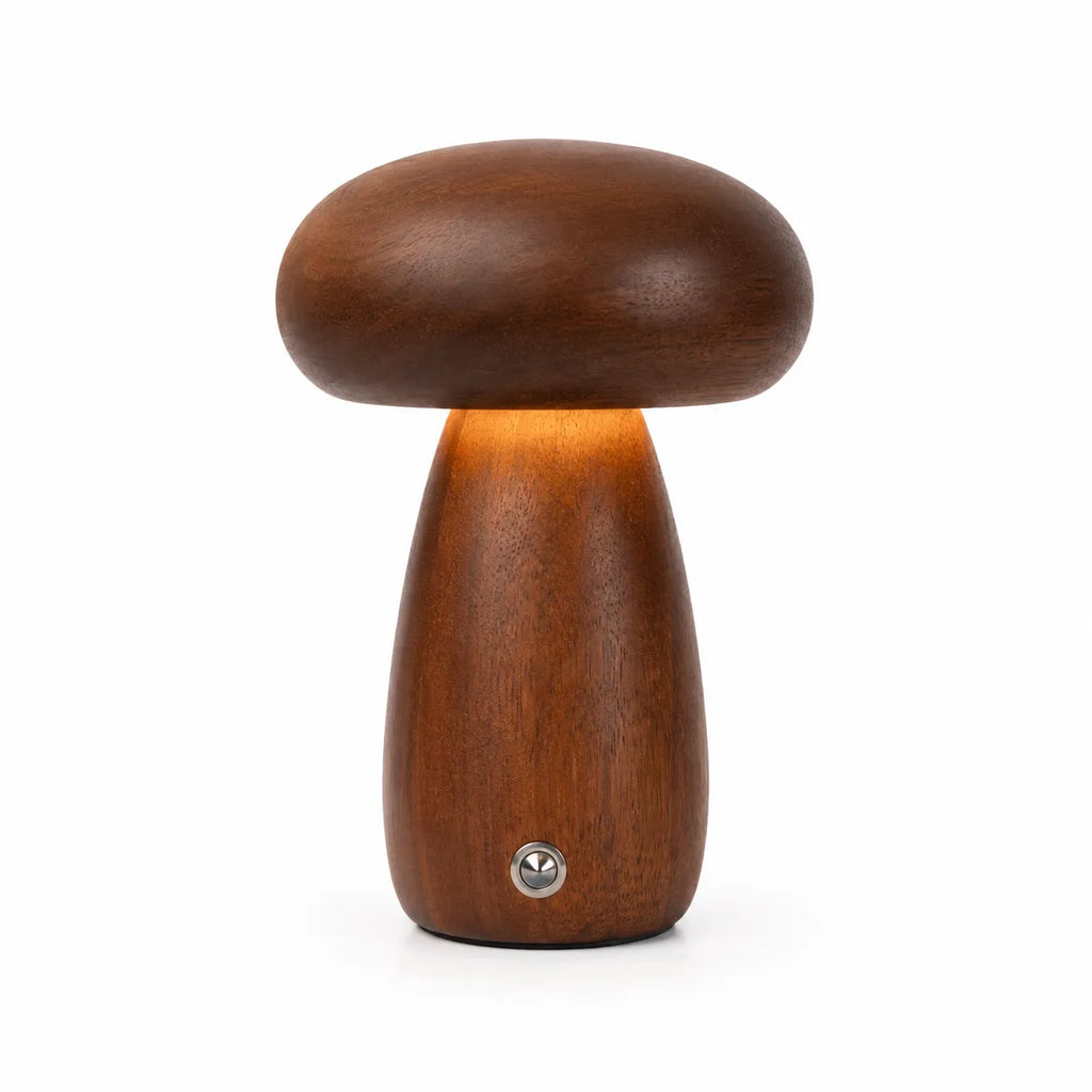 Lampe Champignon en Bois