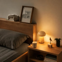 Lampe Champignon en Bois