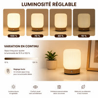 Lampe de Chevet Grain de Bois