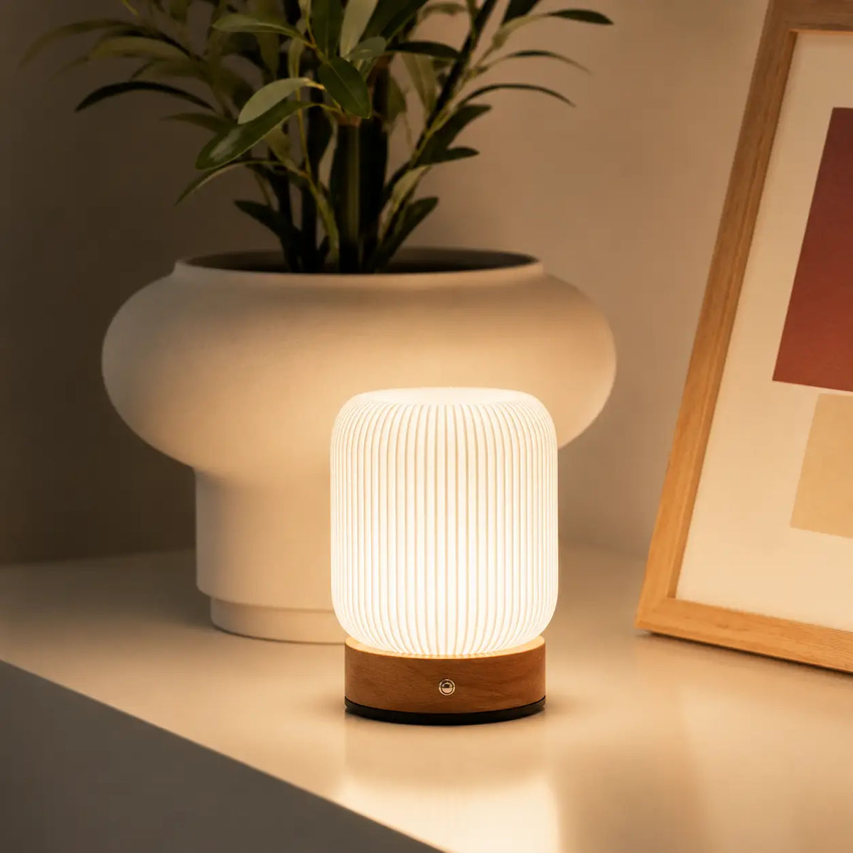 Lampe de Chevet Grain de Bois