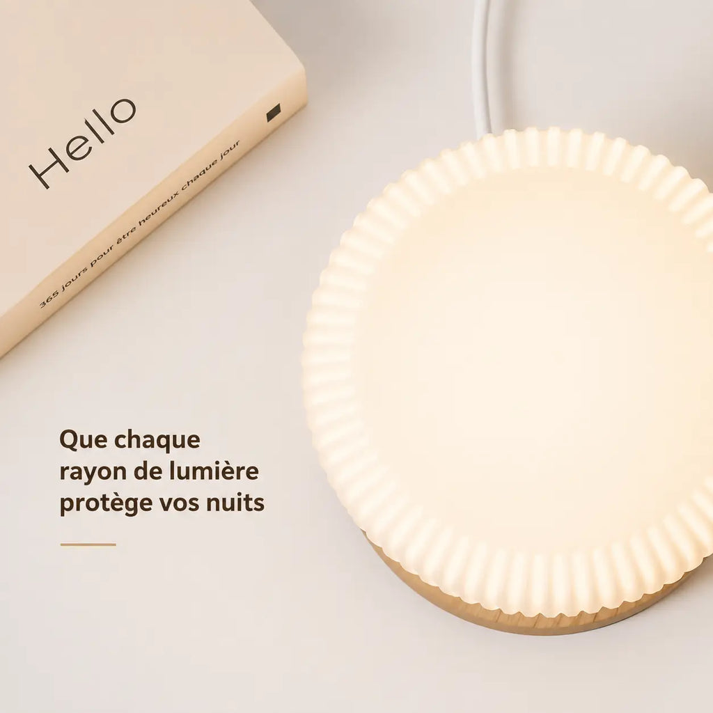 Lampe de Chevet Grain de Bois