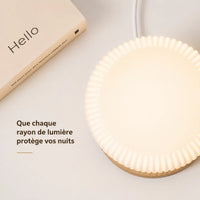 Lampe de Chevet Grain de Bois