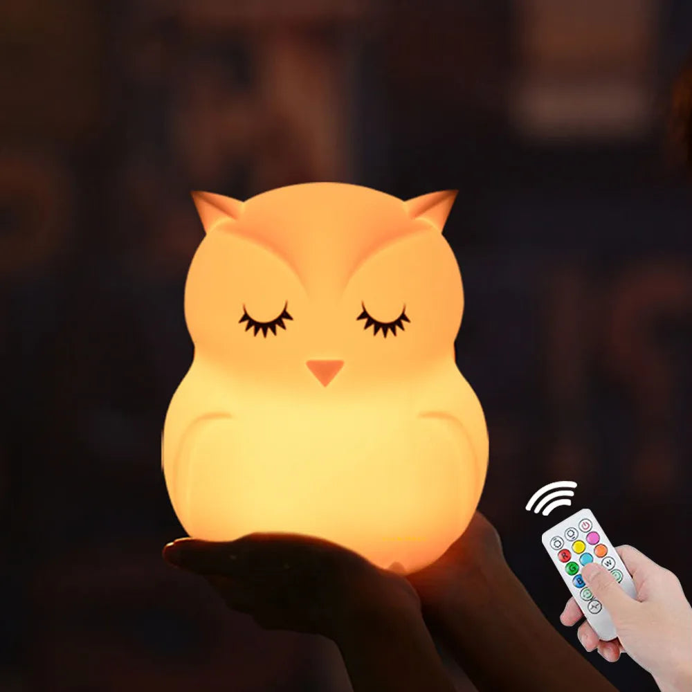 Veilleuse Hibou Télécommande