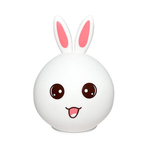 Veilleuse Lapin LED sur fond blanc.