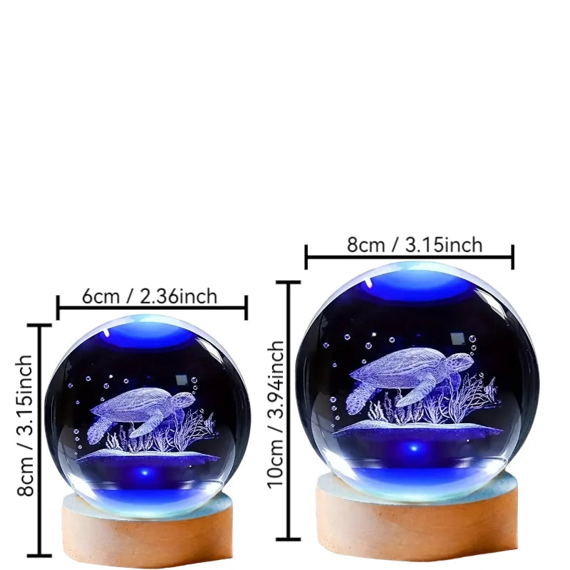 Veilleuse Boule de Cristal Tortue