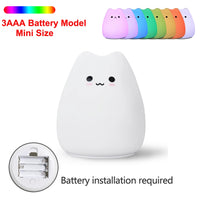 Veilleuse Chat en Silicone