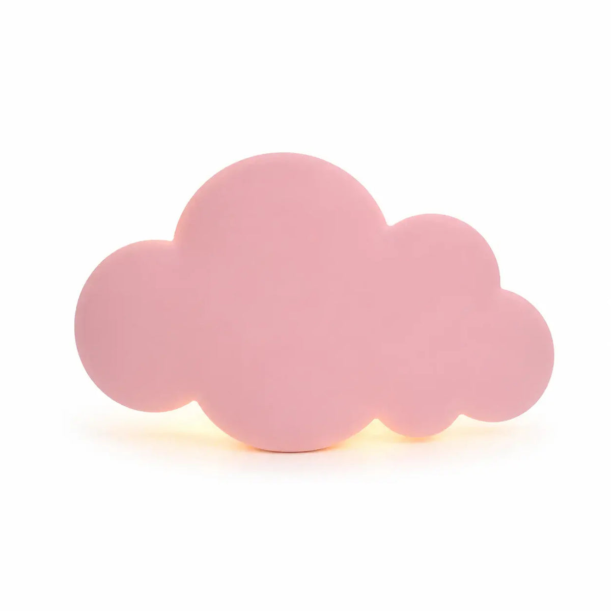 Applique murale enfant en forme de nuage rose poudré sur fond blanc